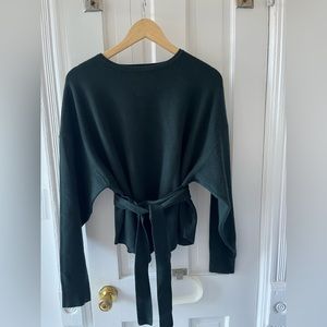 Modern citizen tie-front knit sweater